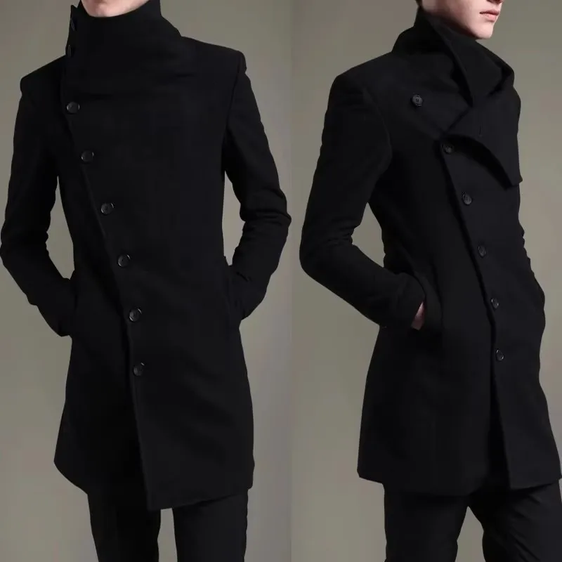 XS-6XL novo 2025 roupas femininas masculinas outono e inverno outerwear fino médio-longo casaco de lã jaqueta plus size costomes