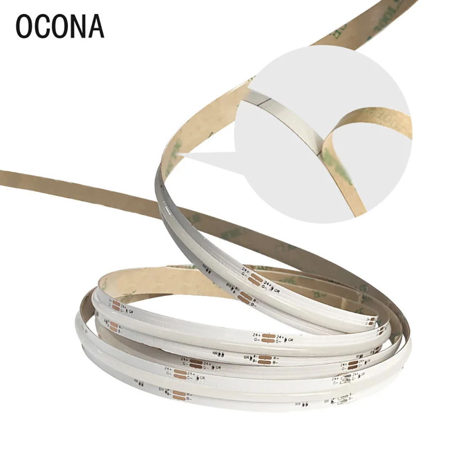 Set COB RGB LED Strip Light Kit Home Decor Phone App Control Music 840LED DC 24V Flexible Ribbon Diode DIY Bluetooth-compatible