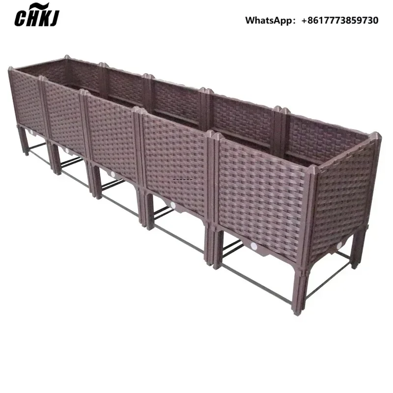 

CHKJ 1 PSC Raised Garden Bed Self-Watering System Drainage Holes for Indoor & Outdoor Vegetable Fruit Flower Herb Growing Box