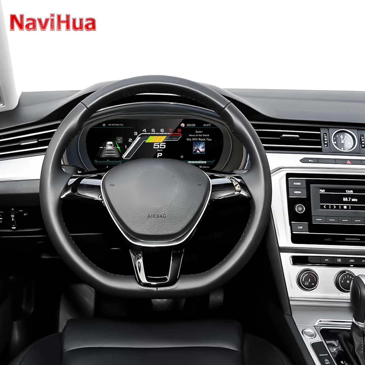 

Новый дизайн Navihua для Volkswagen VW Magotan B7 CC 2010-2018: цифровая приборная панель с LCD-спидометром, системой Linux и поддержкой CarPlay.