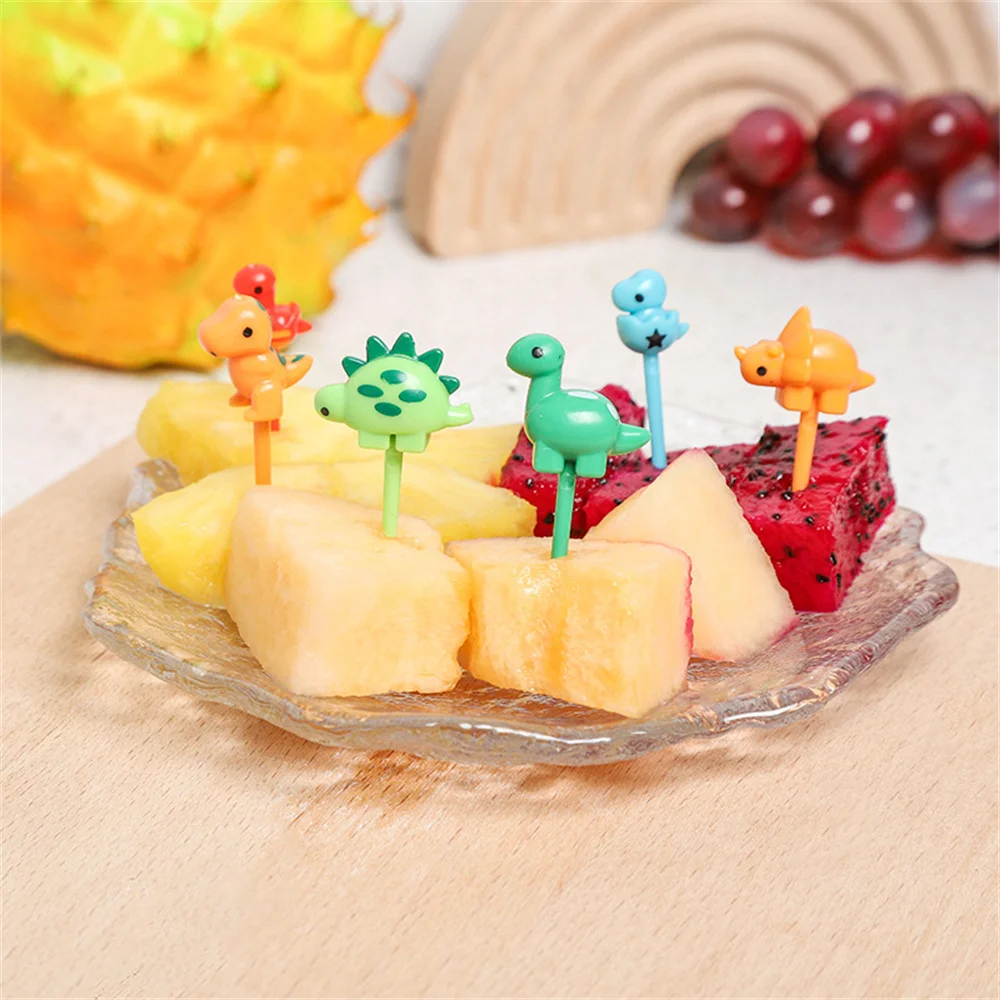 Dinosaur Stick Multifunction Food Selection Lunch Box Top Rated Kids Dining Room Decorations Children Bento Note Pleasure Fork