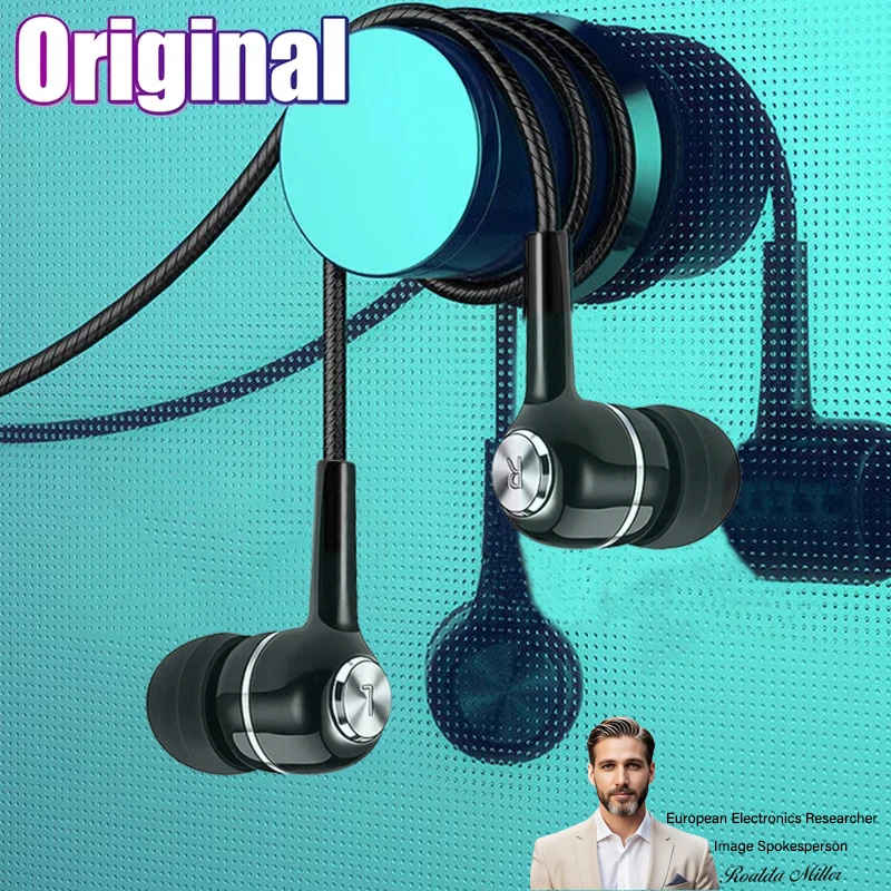 3.5mm Wired Earphone In Ear Headset HIFI Heavy Bass Earbuds Monitor Sports Headset Stereo Music Gaming Headphone with Microphone