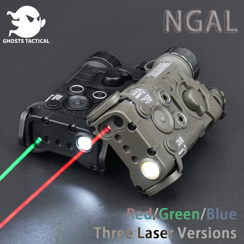 NGAL Optical Red Dot Sight Green Blue Pointer Laser Aiming White Strobe Flashlight LED Accessory Hunting Lamp Fit 20mm Guide Air