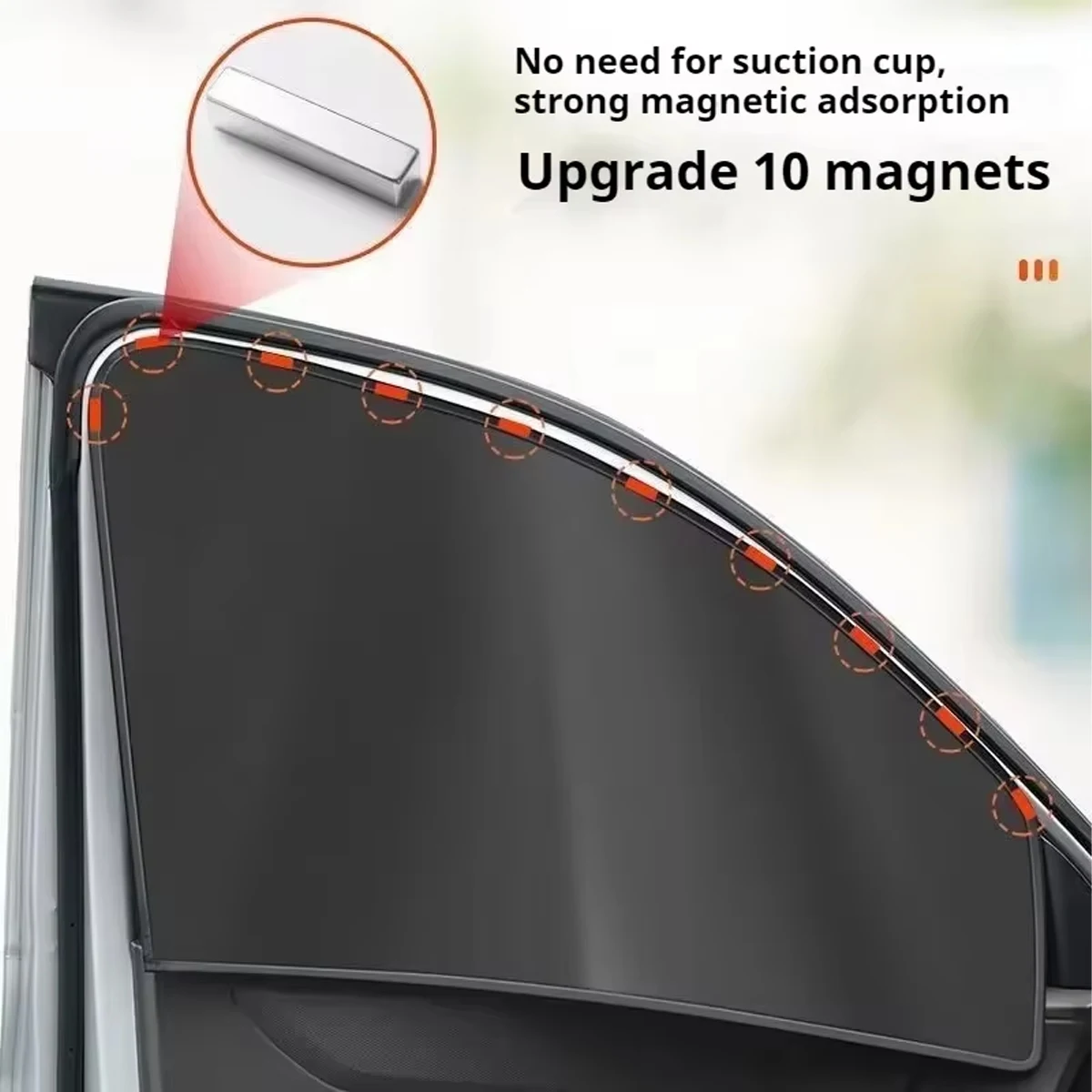 Full Blackout Car Window Sun Shades, Windshield Side Rear Heat Insulation Sun Shield, UV Protection Auto Summer Sun Covers view 6