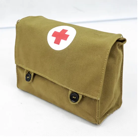 

Reproduce the Soviet M58 Individual Field Emergency Medical Kit and Soviet Canvas Waist Bag
