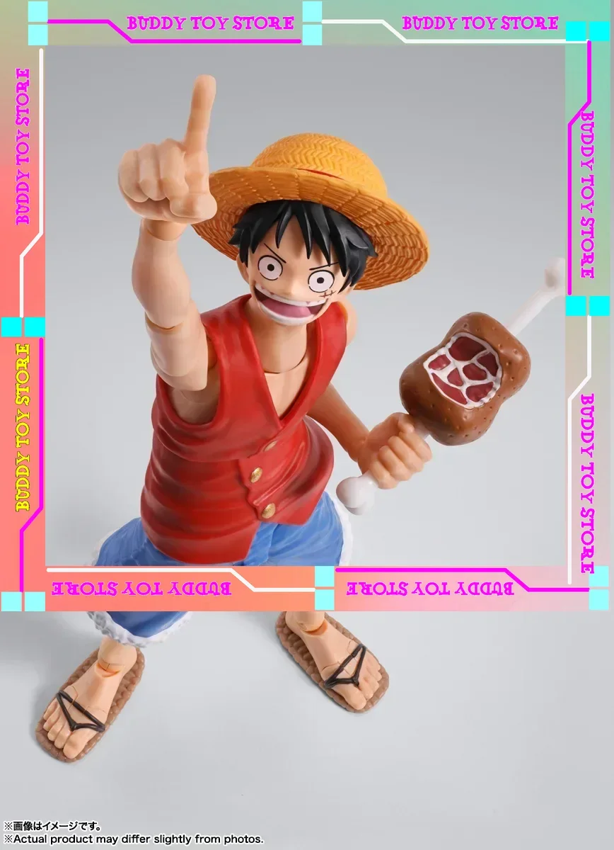 Auf Lager Bandai Original One Piece S.H.Figuarts MONKEY.D.LUFFY ROMANCE DAWNLuffy Anime Actionfiguren Spielzeug Sammlungen Geschenke