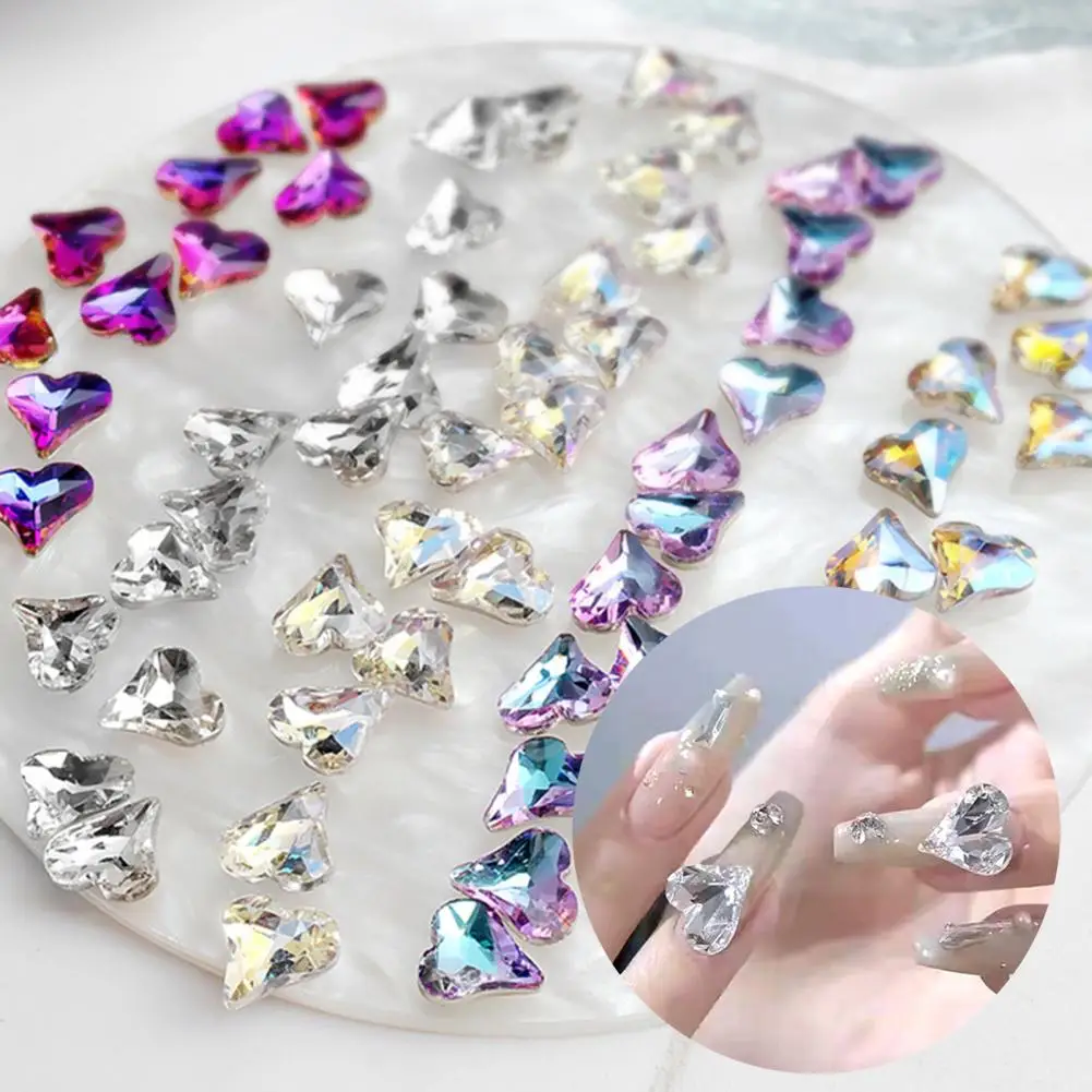 

20Pcs/Set Nail Ornament Luxury High Brightness Gloss Love Heart Manicure Design Nail Rhinestone for Salon