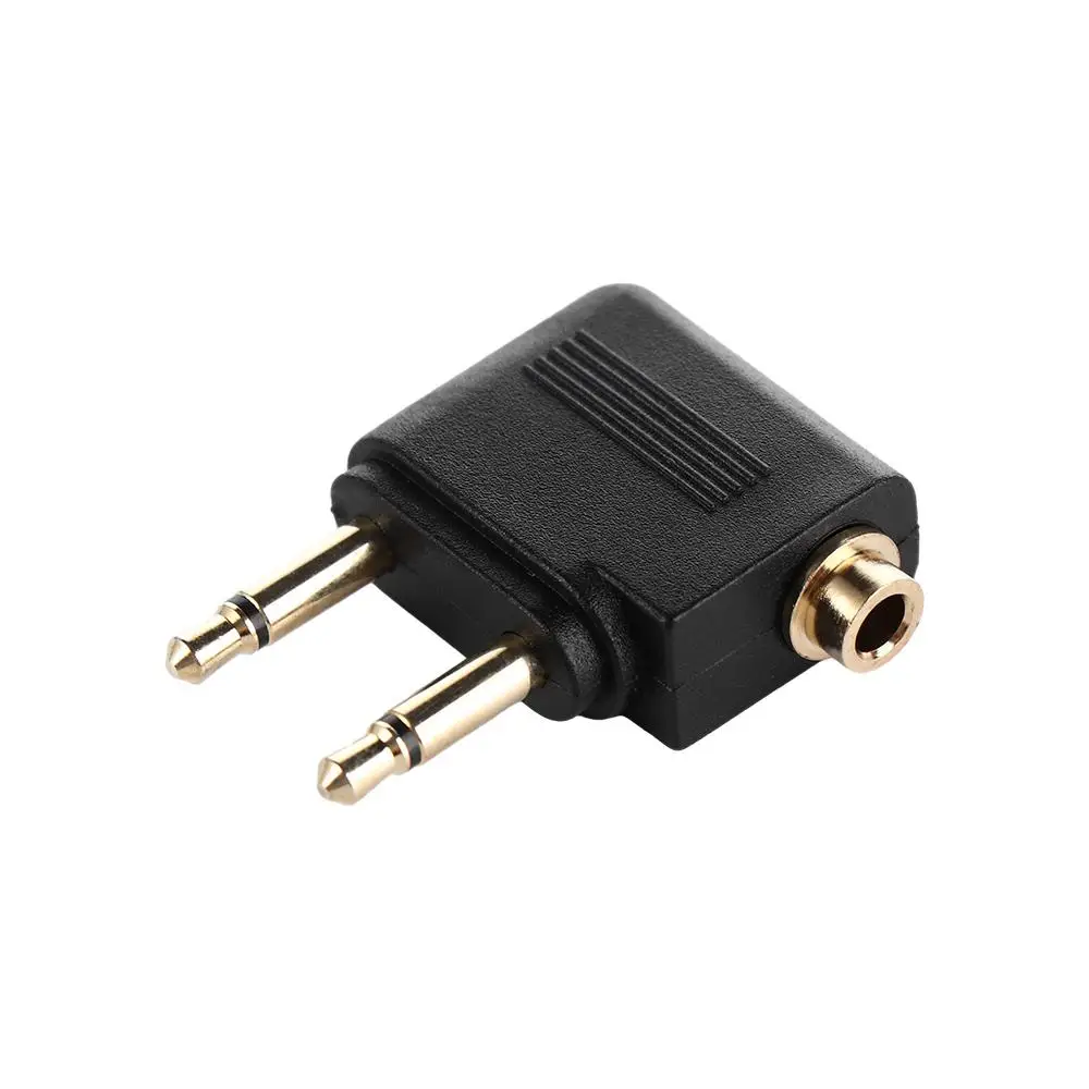 

Gold Plated Gold Plated Air Plane Headphone Mono Airline Headphone Adapter Travel Jack Plug Splitter for Earphone