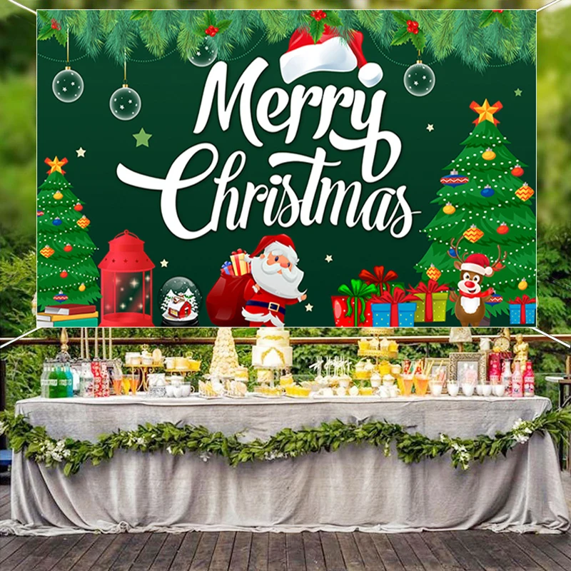 1 قطعة عيد ميلاد سعيد سانتا كلوز نمط خلفية القماش زخرفة عيد ميلاد الزفاف المشهد التصوير الدعائم لوازم الديكور #3