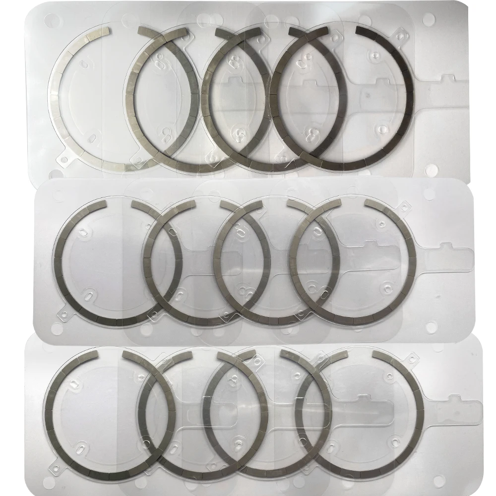 وحدة مغناطيسية للشحن اللاسلكي Magsafe لهاتف iPhone 12 mini 13 Pro Max 14 Plus غطاء خلفي زجاجي خلفي حلقة معدنية مغناطيسية