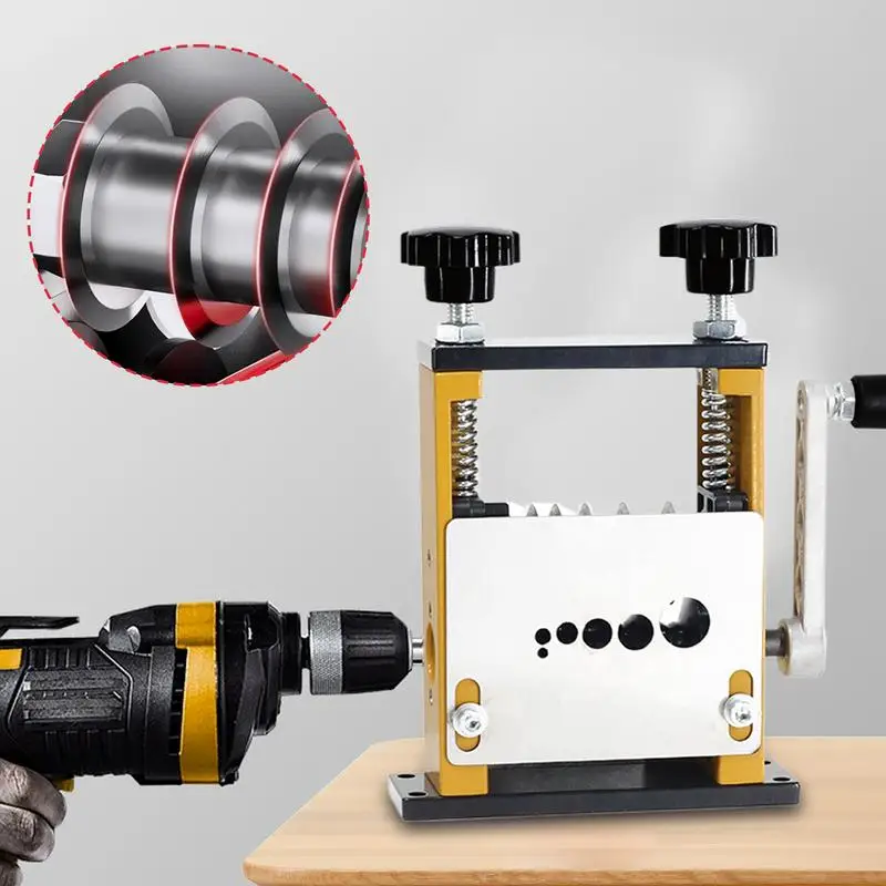 Manual Wire Stripping Machine 6 Holes 5 Rails Data Cable Stripper 0.1-0.6in Scrap Old Data Cord Peeler For Different format