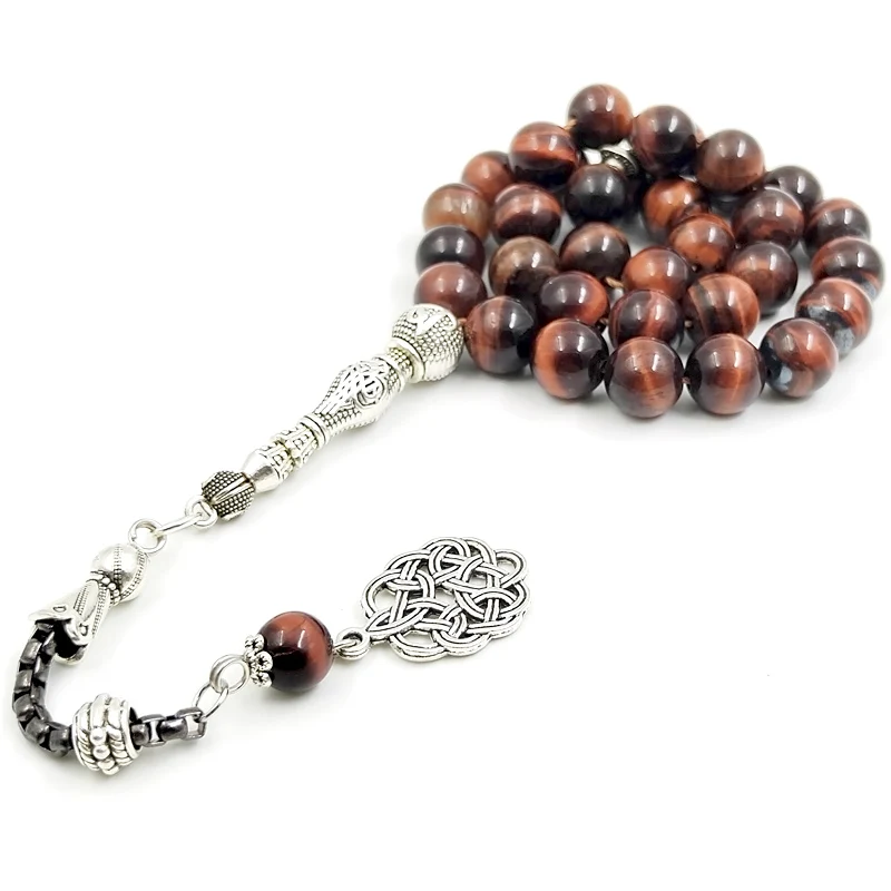 

Tasbih Natural red Tiger eyes Muslim islamic prayer beads 33 66 99 beads Special stone bracelet