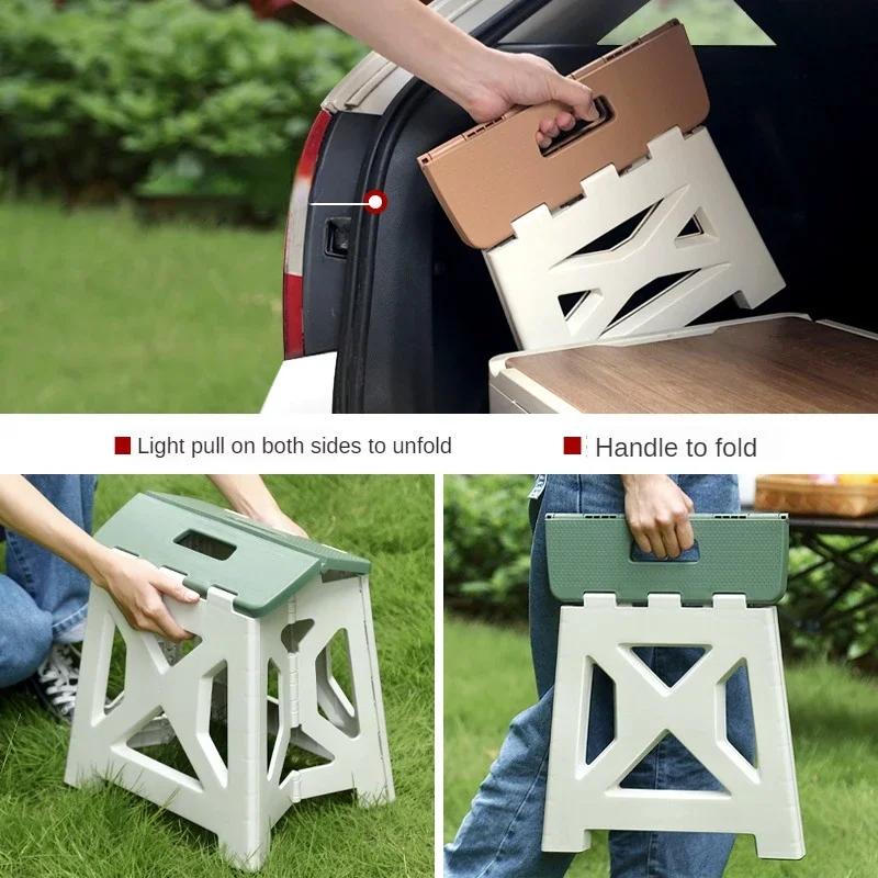 Hot Portable Plastic Folding Stool Outdoor Camping Stool Chair Seat Home Bathroom Kitchen Garden Camping Kids Adults Chair