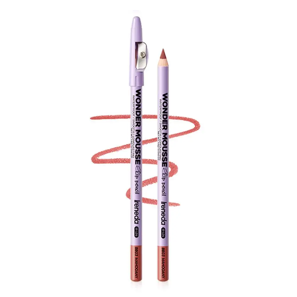 Forro labial matte impermeável profissional, maquiagem encantadora, batom contorno, lábios hidratantes, ferramenta cosmética, V4D4, 6 cores