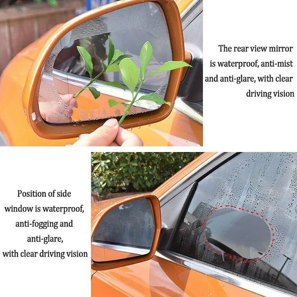 Anti glare and Waterproof Casement Protective Film for Car Rearview Mirror Waterproof and Scratch Resistant 6Pcs/Set