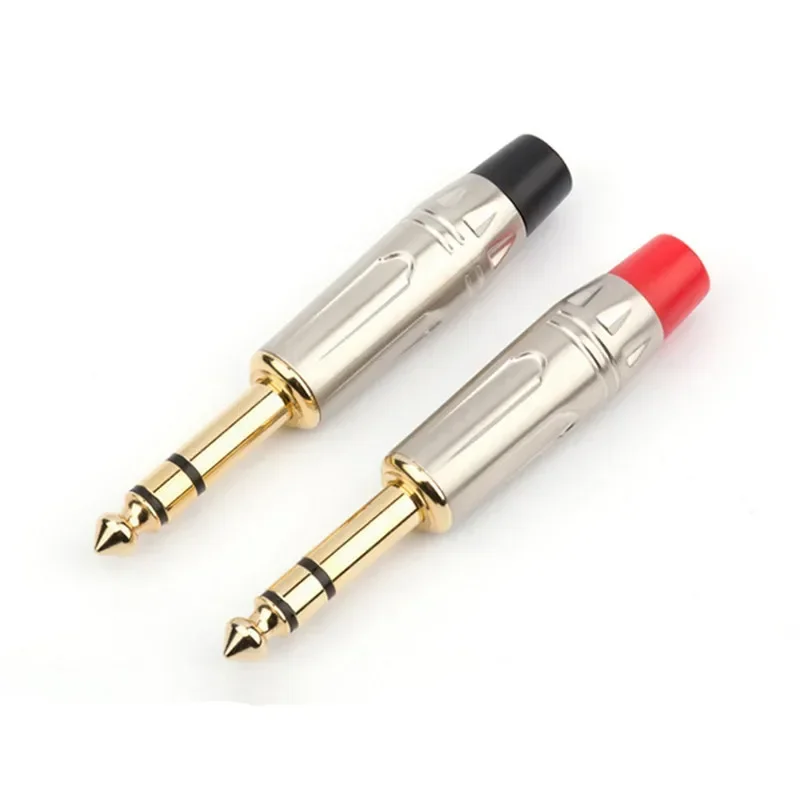 6.3MM Plug Stereo AUDIO Jack Male Connector Welding Line HeadPhone 1/4