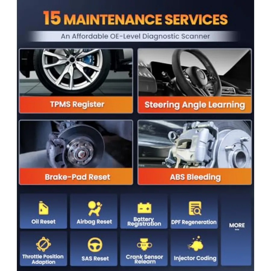 OBD2 Scanner for/Lexus/Scion, OM701 All Systems Diagnostic Tool with 15+ Resets Oil/ETC/EPB/ABS/SAS/BAT Register...,Full OBDII view 3