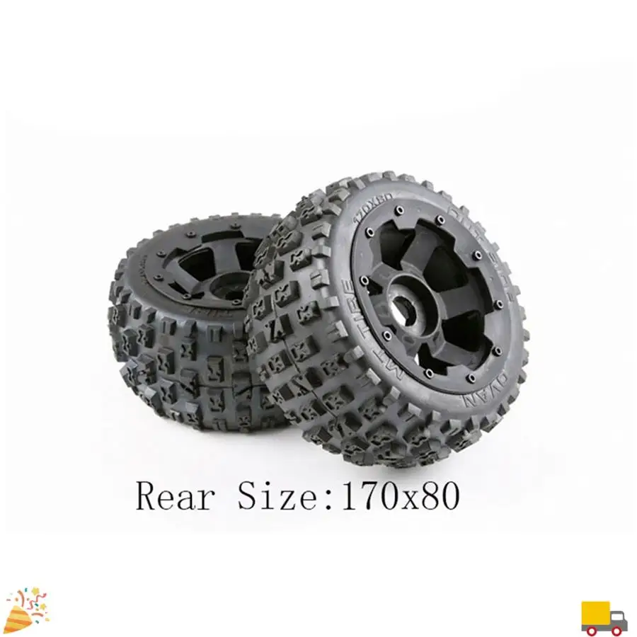 

Tyres And Wheel Hub Set For 1/5 Hpi Km Baja 5B Rc Car Parts