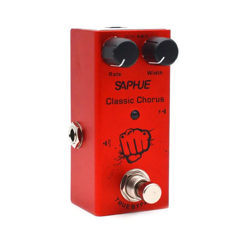 

STLF SAPHUE Electric Guitar Classic Chorus Pedal Rate/Width Knob Effect Pedal Mini Single Type DC 9V True Bypass