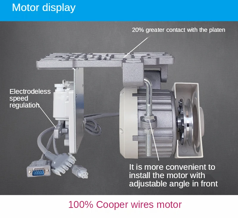 220V 750W Sewing Machine Energy-saving Motor Flat Car Double-needle Machine Industrial Brushless Servo Silent Motor