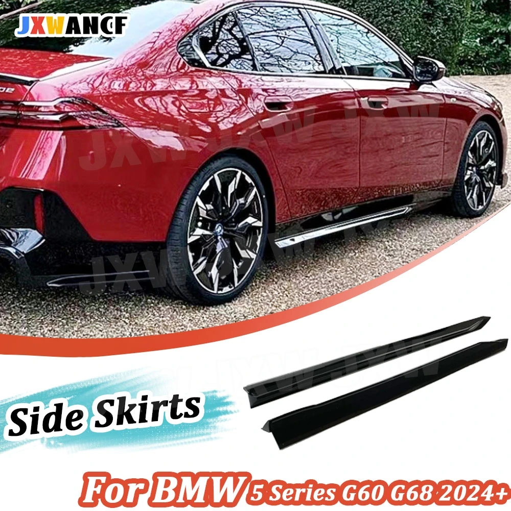 

JXWANCF ABS Side Skirts Bumper Aprons Decoration for BMW 5 Series G60 G68 2024+ FRP Door Bumper Lip Cover Car