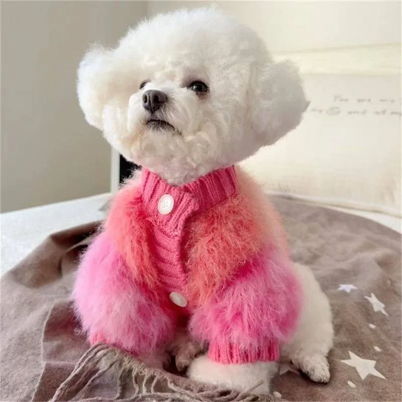 

Однотонные свитера для собак: теплая зимняя одежда на пуговицах для маленьких пород, популярный трикотаж для мальтезе