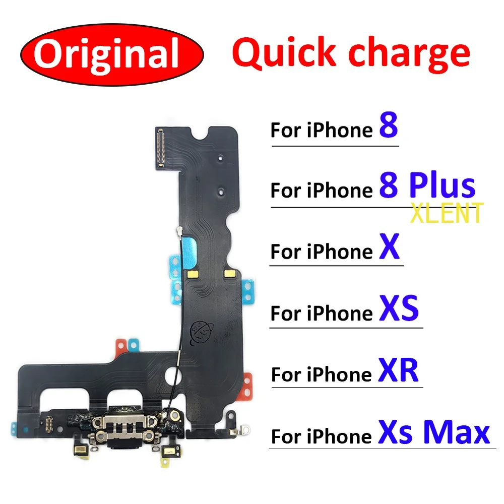 

Original USB Charger Charging Dock Port Connector Board Flex Cable For iPhone 7 8 Plus X XSMax XR Microphone Module Replacement