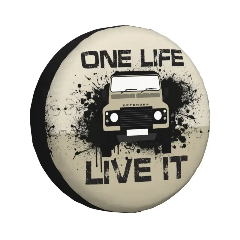 Custom One Life Live It Spare Wheel Tire Cover for Mitsubishi Pajero Jeep RV SUV 4WD 4x4 Vehicle Accessories 14\