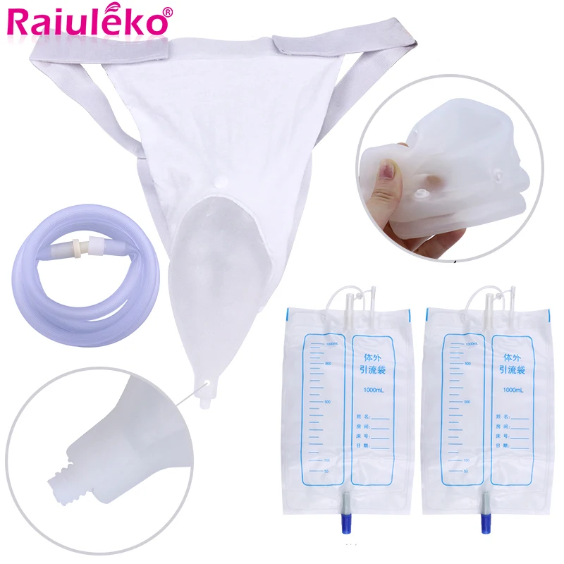 Incontinence Urinal Pee Holder Bag Breathable Leakproof Urine Collector Bedridden Adult Toilet Catheter For Female/Male/Elderly