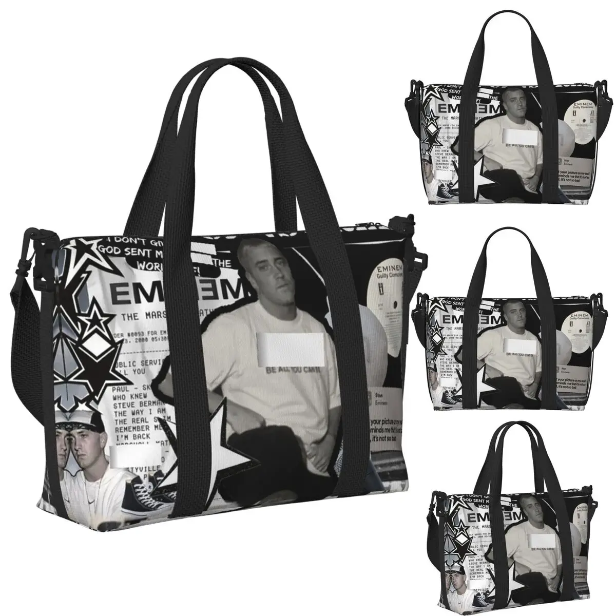 

Пляжная дорожная сумка Eminem, большая вместительная сумка-тоут для спортзала, спортивная женская дорожная сумка для покупок