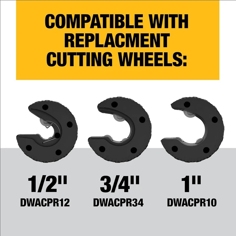 DEWALT Impact Connect rame Cutter Wheel DWACPR10 DWACPR12 DWACPR34 1/2 3/4 1IN rame tubo taglio utensili elettrici accessori