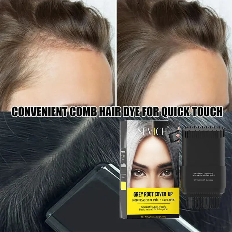 Sevich Hair Color Stick One-Time Easy to Apply Hair Dye Pen Quickly Covers White & Gray Hair Concealer Beard Dyeing Sticks