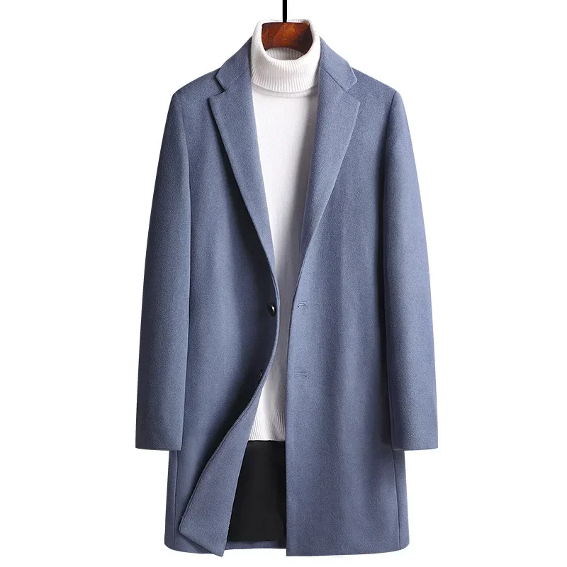 MRMT 2026 Brand New Men's Woolen Coat Slim Mid-Length Wool Windbreaker Men Thickened Woolen Coat Man Jacket Coat For Male