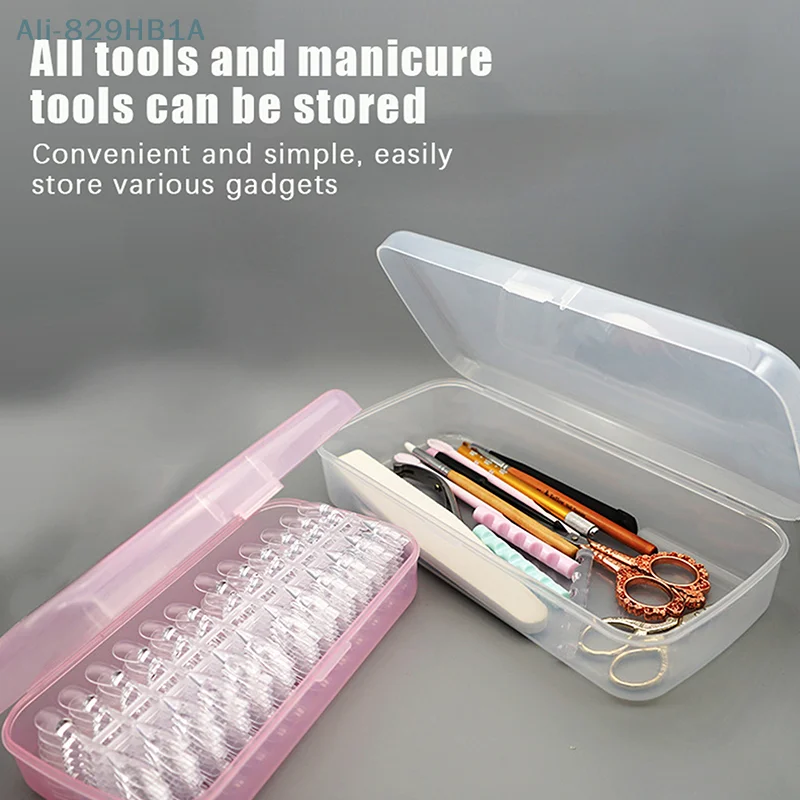 L/M Nagel En Wimper Sterilisatie Schone Opbergdoos Multi-Functionele Desinfectie Doos Dubbel Gelaagde Nail Tools Organizer