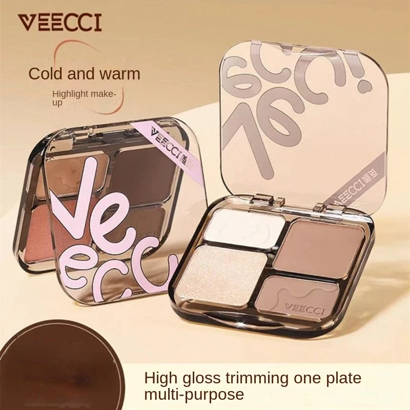 Veecci Gesichts Text marker Kontur Make-up-Palette langlebig aufhellen Schimmer matt Bronze Puder Nase Lidschatten Kosmetik