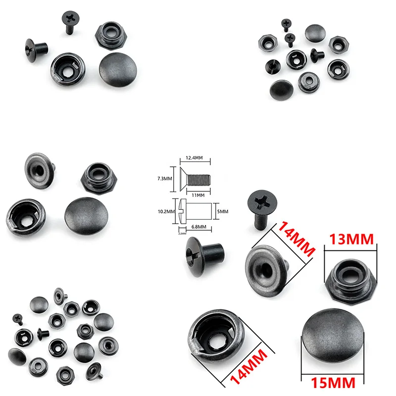 CNC Brass Material Electroplating Black Surface 201 Snap Button IWB Ring Lock Buckle for KYDEX Sheath Scabbard Holsters DIY Make