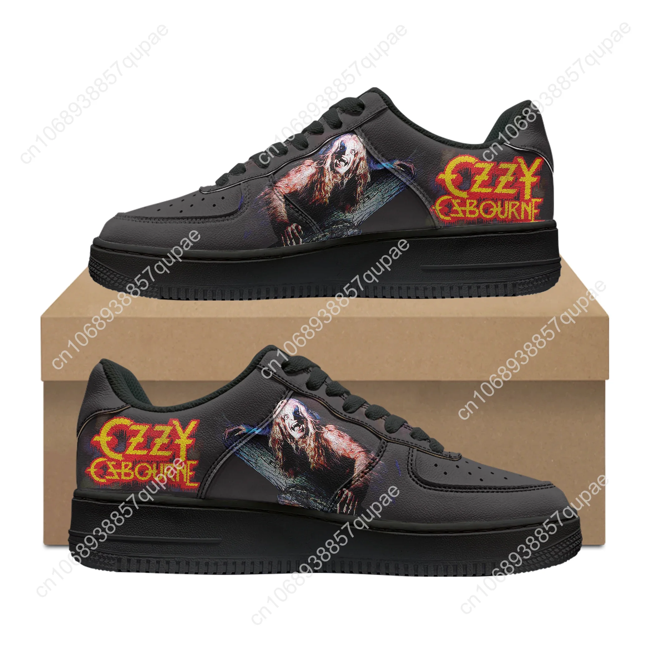 Ozzy-Zapatillas deportivas para hombre y mujer, zapatos planos con cordones de malla, hechos a medida, Metal Rock Singer oskov, AF, baloncesto, correr