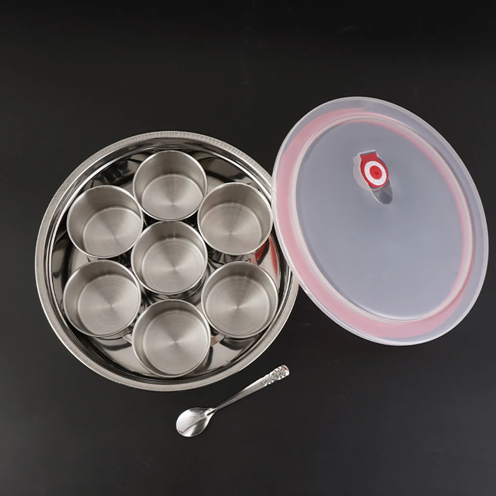 

1Set Stainless Steel Spice Box Practical Portable Condiment Jars Suitable for Home Restaurant Dining Room Seasonings Storage