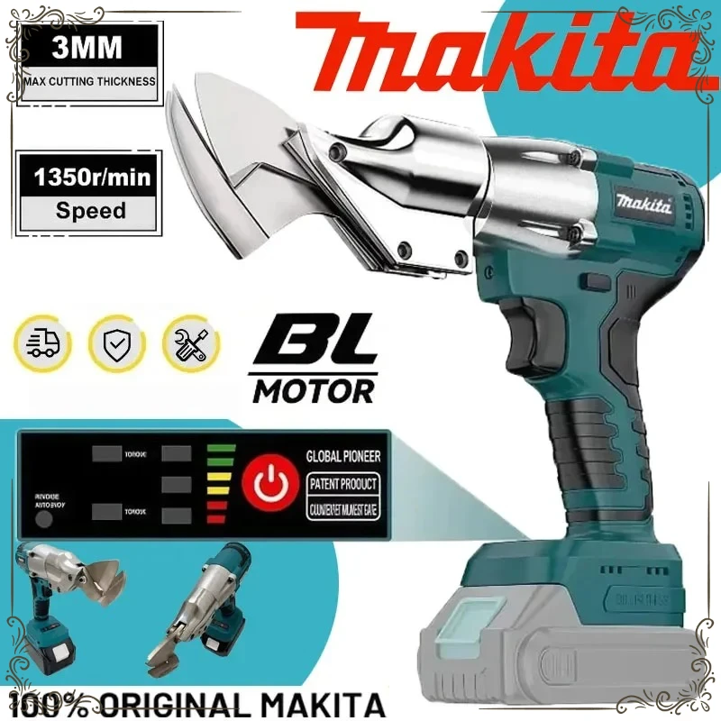 

Makita Sheet Shear Cutter Electric Brushless Iron Scissors Machine Rechargeable Professional Metal Cutting Tool
