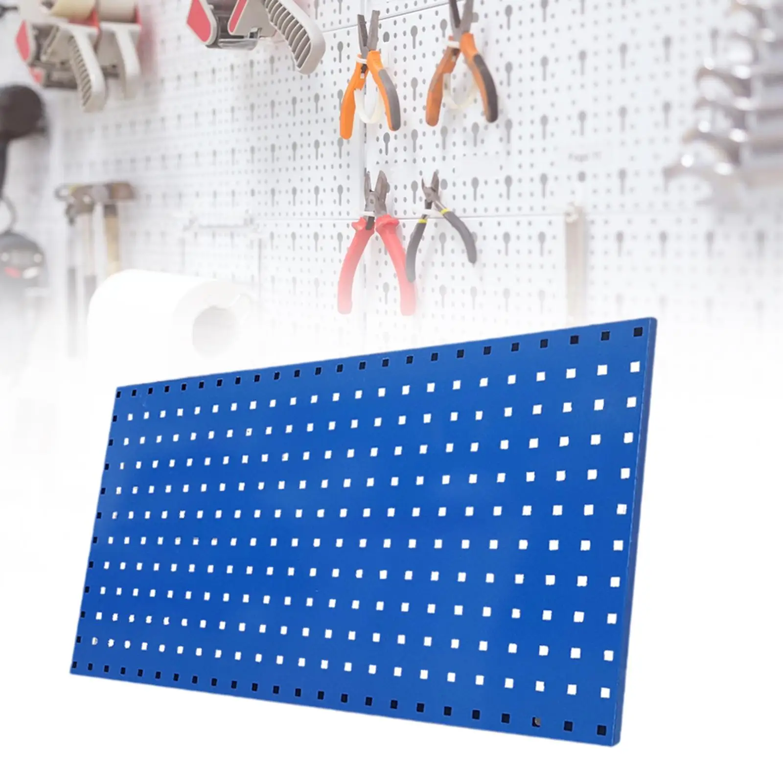 منظم لوحات الحائط Pegboard أدوات منظم الحرف اليدوية منظمة المرآب المعدنية متعددة الاستخدامات مقاس 35 × 18 بوصة لورشة المكتب