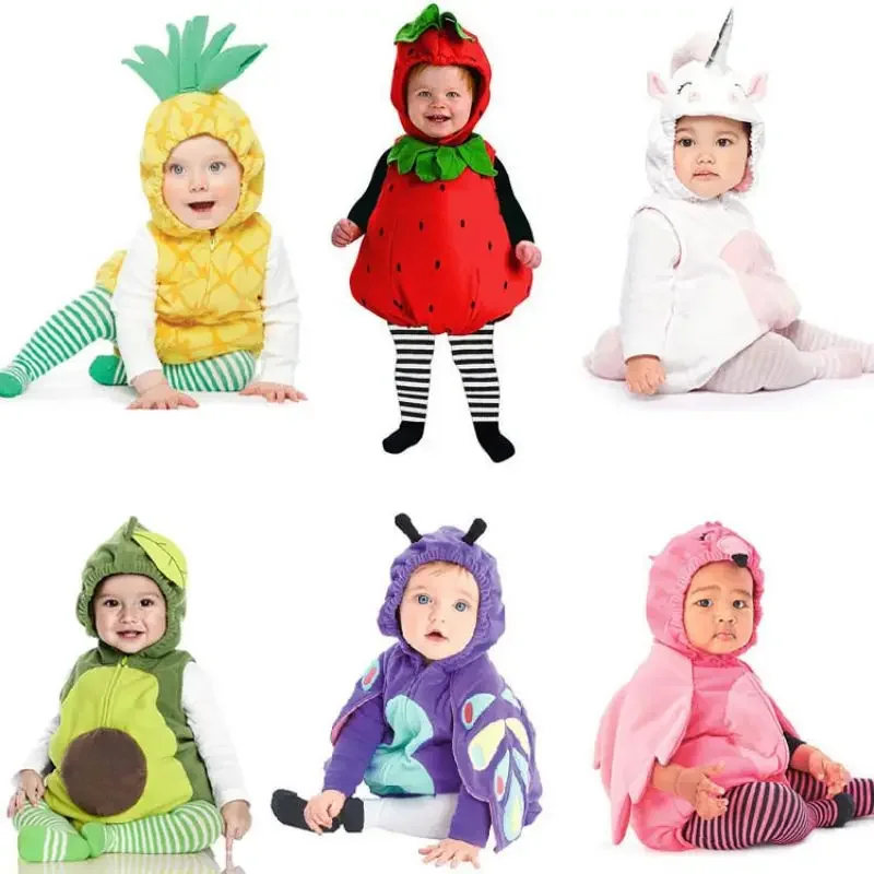 

Purim Dress Christmas Cartoon Baby Boys Girls Halloween Dinosaur Costume Romper Animal Jumpsuit Dress Photography Cosplay Set