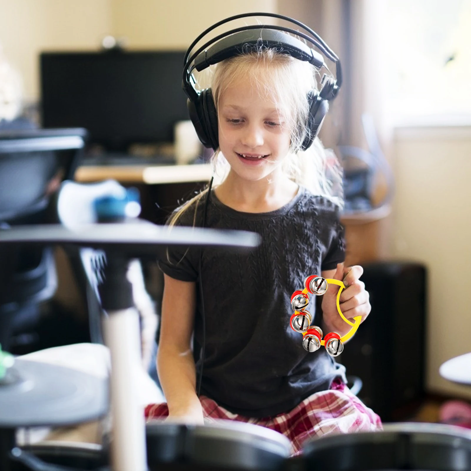 2 stuks tafelbel kinderen pols rammelaar armband voor kinderen dansfeest decoratieve klokken plastic shaker duurzaam ontwerp