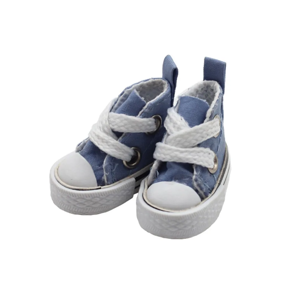 1 par de Mini zapatos de lona a la moda para muñecas de 3,5 cm, Mini zapatos de lona informales a la moda Kawaii, Mini zapatos de muñecas de lona bonitos y coloridos