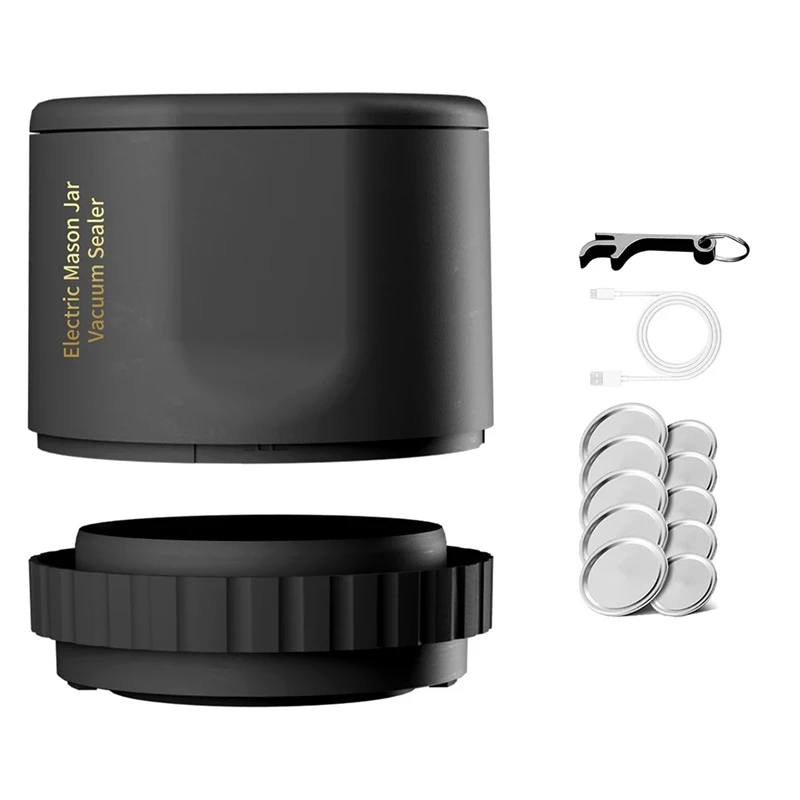 アップグレードされたジャー真空シールキット、コードレスシーリングマシン、電気、自動、キッチン用品
