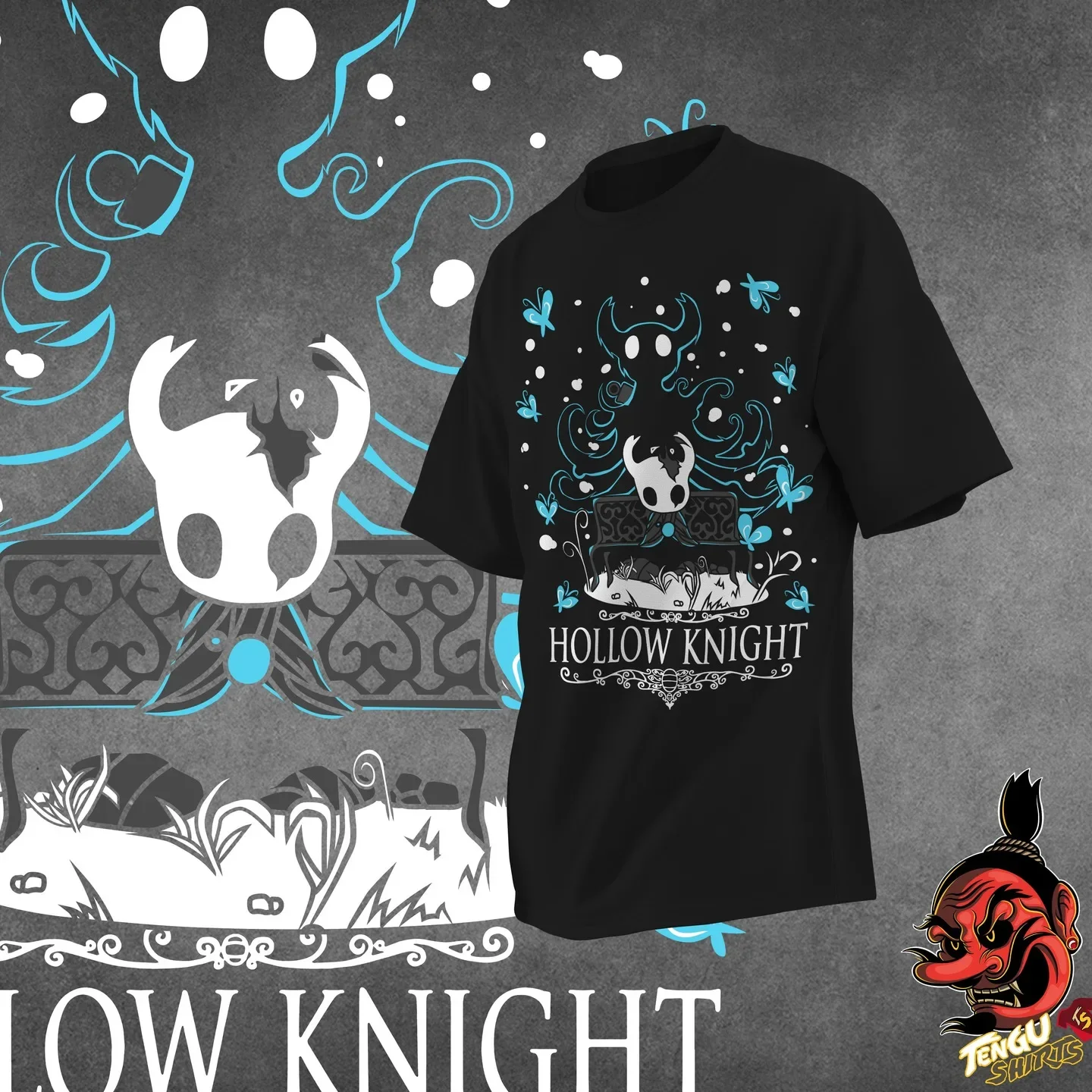 الكلاسيكية مضحك لعبة الجوف فارس Silksong تي شيرت الساخن الطرفية قصيرة الأكمام المتضخم القطن Harajuku ملابس الشارع عالية الجودة #1