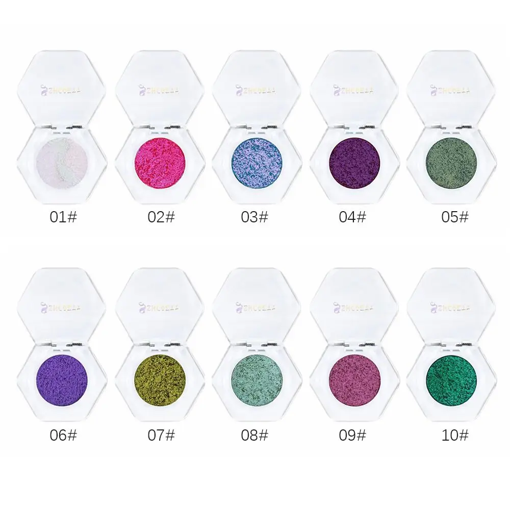 Ombretto camaleonte multicolore lucido Perlescente Fine Brillante Glitter Ombretto Piatto liscio resistente al sudore