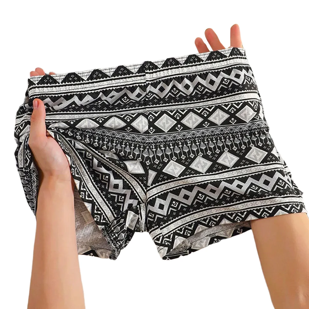 Casual Home Wear Ethnic Printed Trunks Classic Trunks Comfortable Home Wear Boxers 10 Spandex Material Applicable Gender Male