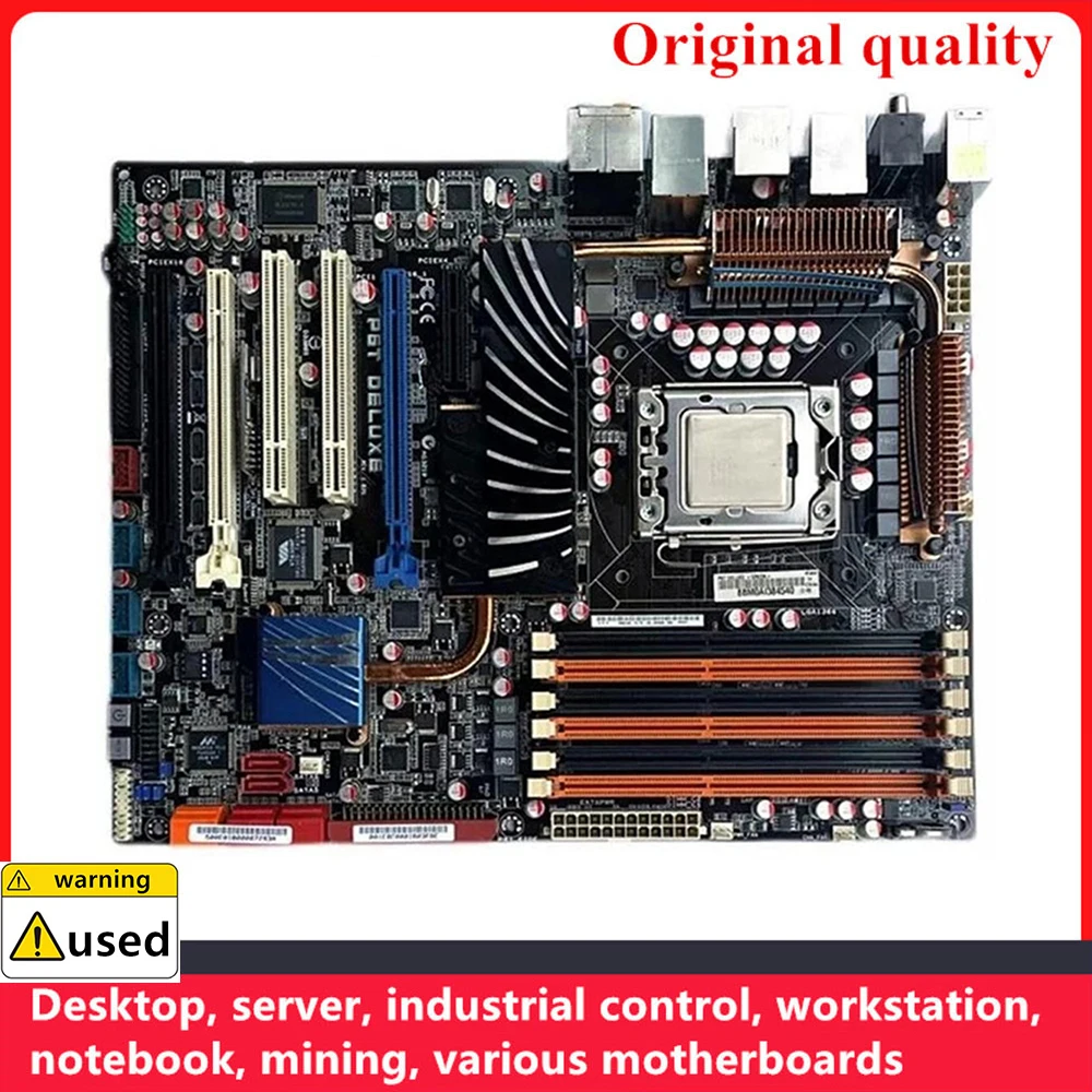 Placas-mãe Deluxe P6T, LGA 1366, DDR3, ATX para Intel X58, Overclocking Desktop Mainboard, SATA III, USB 3.0