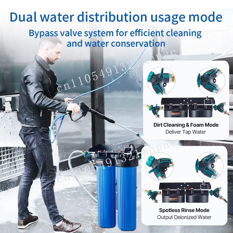 منعم دييونيد الراتنج ديي نظام المياه غسيل السيارات بلا أضواء المحمولة التجارية المحمول النقي دي غسيل السيارات نظام تنقية المياه