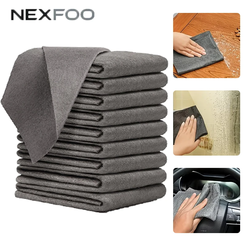 NEXFOO Magic Kitchen Cleaning Rag Absorbent Lint Free Dish Washing Towels Reusable Wiping Cloth for Glassware Tile Sink Cleaning